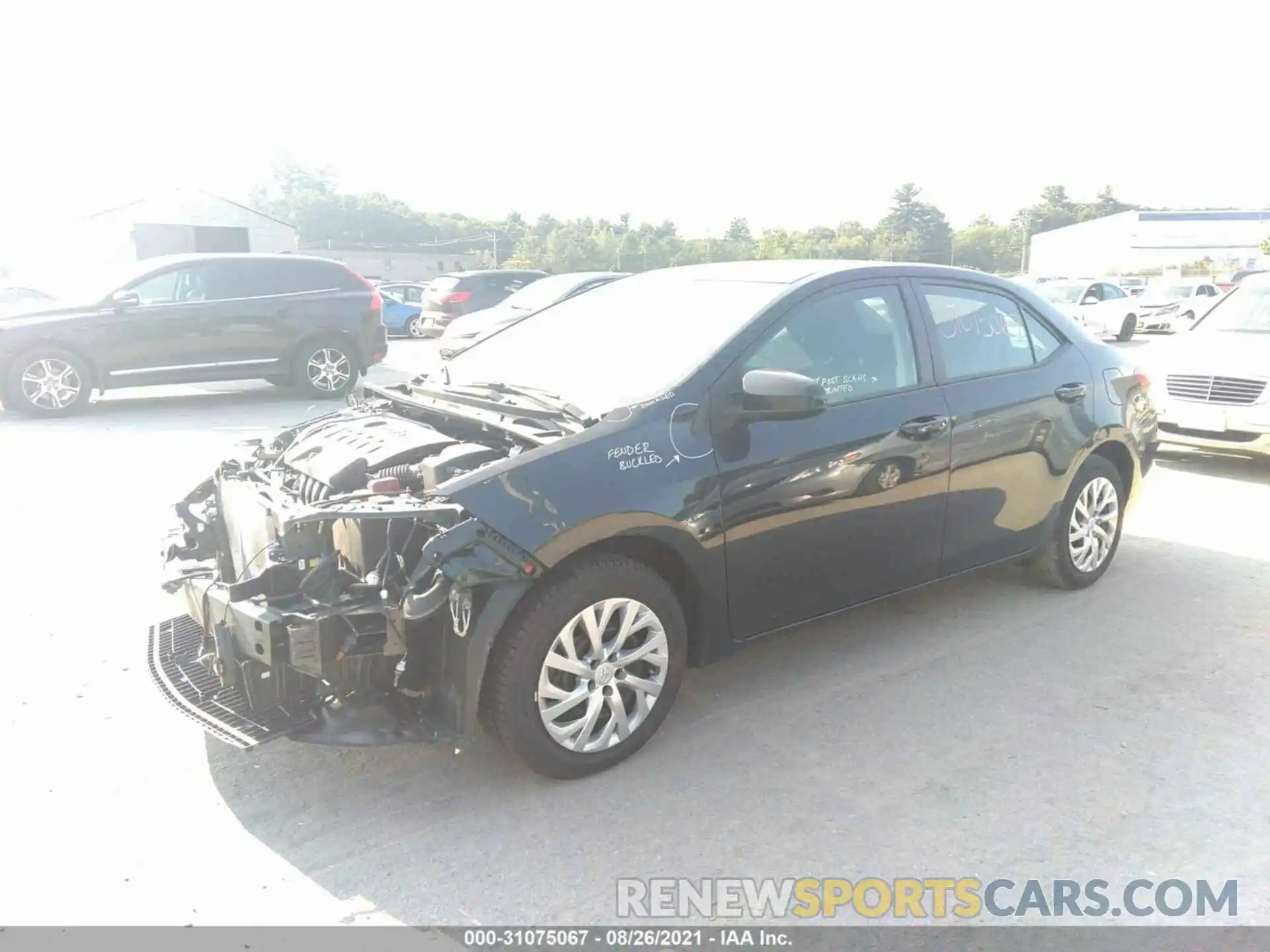 2 Photograph of a damaged car 2T1BURHE4KC144659 TOYOTA COROLLA 2019