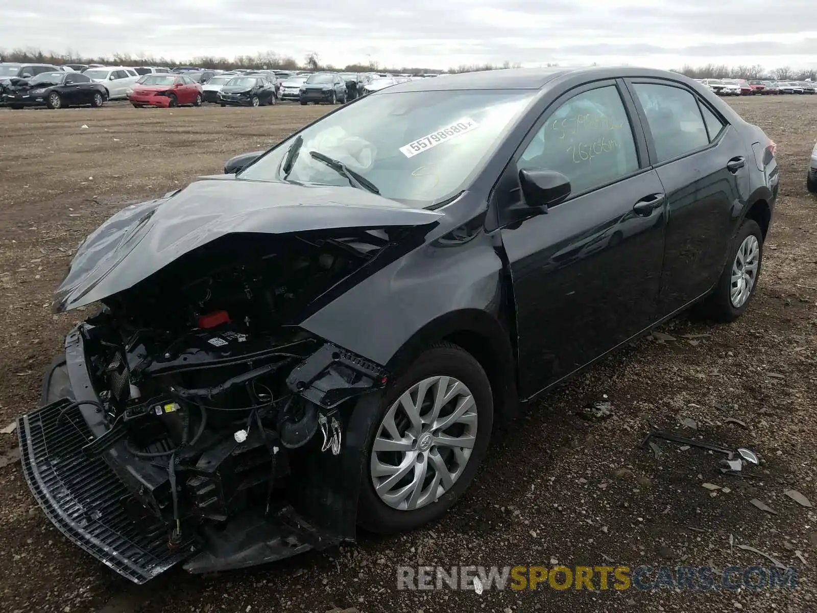 2 Photograph of a damaged car 2T1BURHE4KC146993 TOYOTA COROLLA 2019