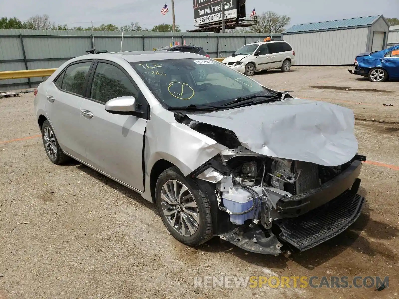 1 Photograph of a damaged car 2T1BURHE4KC148193 TOYOTA COROLLA 2019