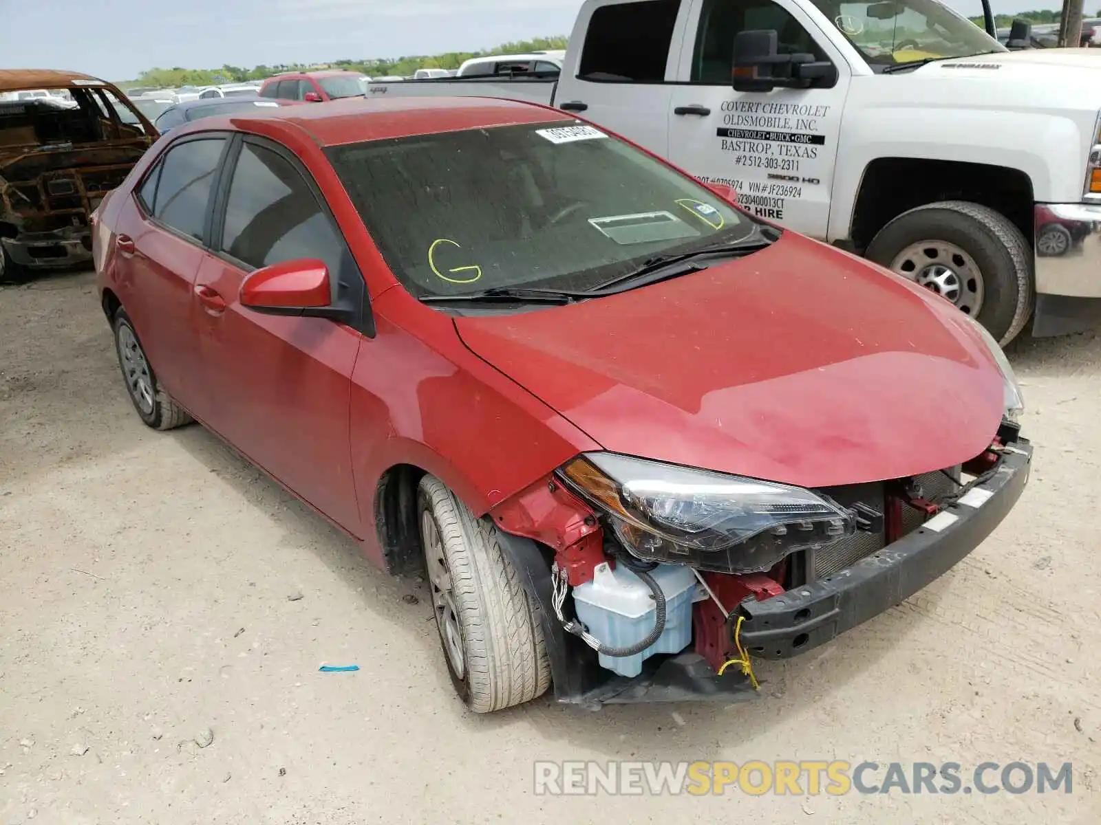 1 Photograph of a damaged car 2T1BURHE4KC148937 TOYOTA COROLLA 2019