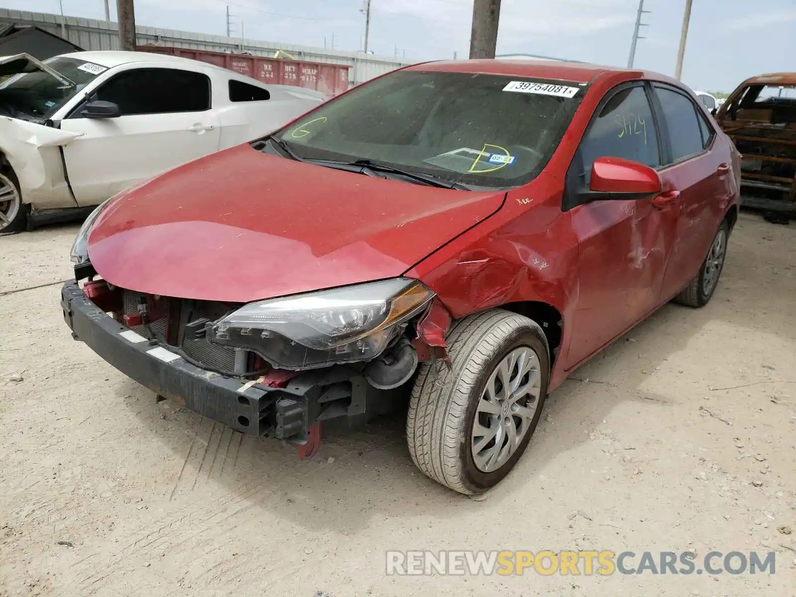 2 Photograph of a damaged car 2T1BURHE4KC148937 TOYOTA COROLLA 2019