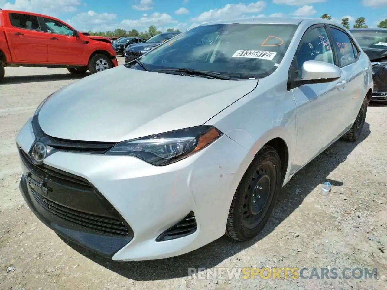 2 Photograph of a damaged car 2T1BURHE4KC151403 TOYOTA COROLLA 2019