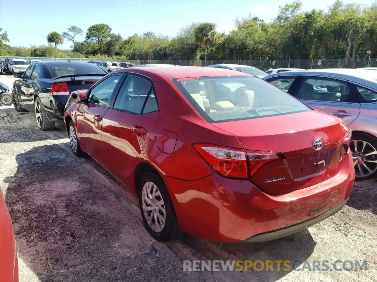 3 Photograph of a damaged car 2T1BURHE4KC151627 TOYOTA COROLLA 2019