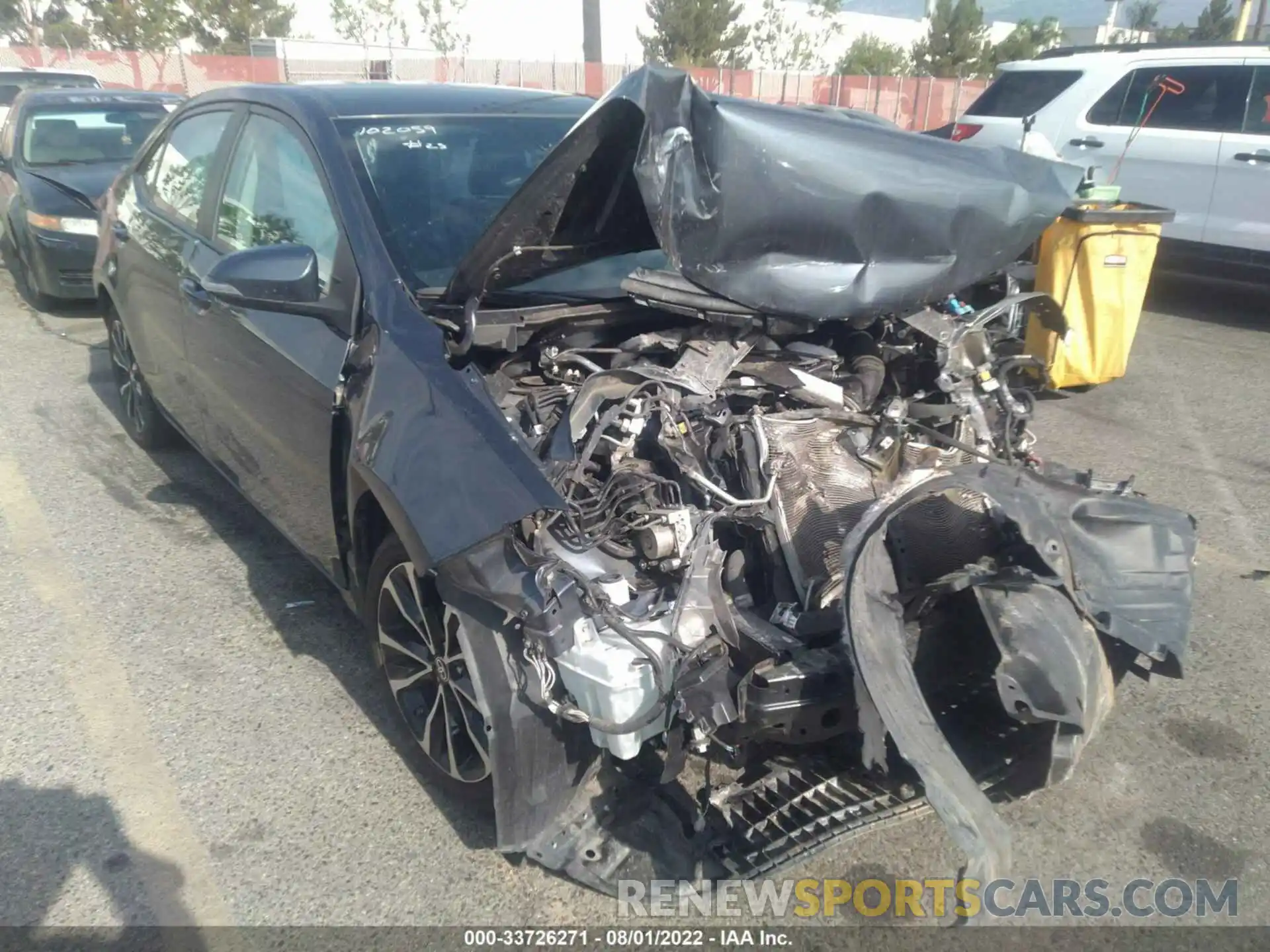 1 Photograph of a damaged car 2T1BURHE4KC152664 TOYOTA COROLLA 2019