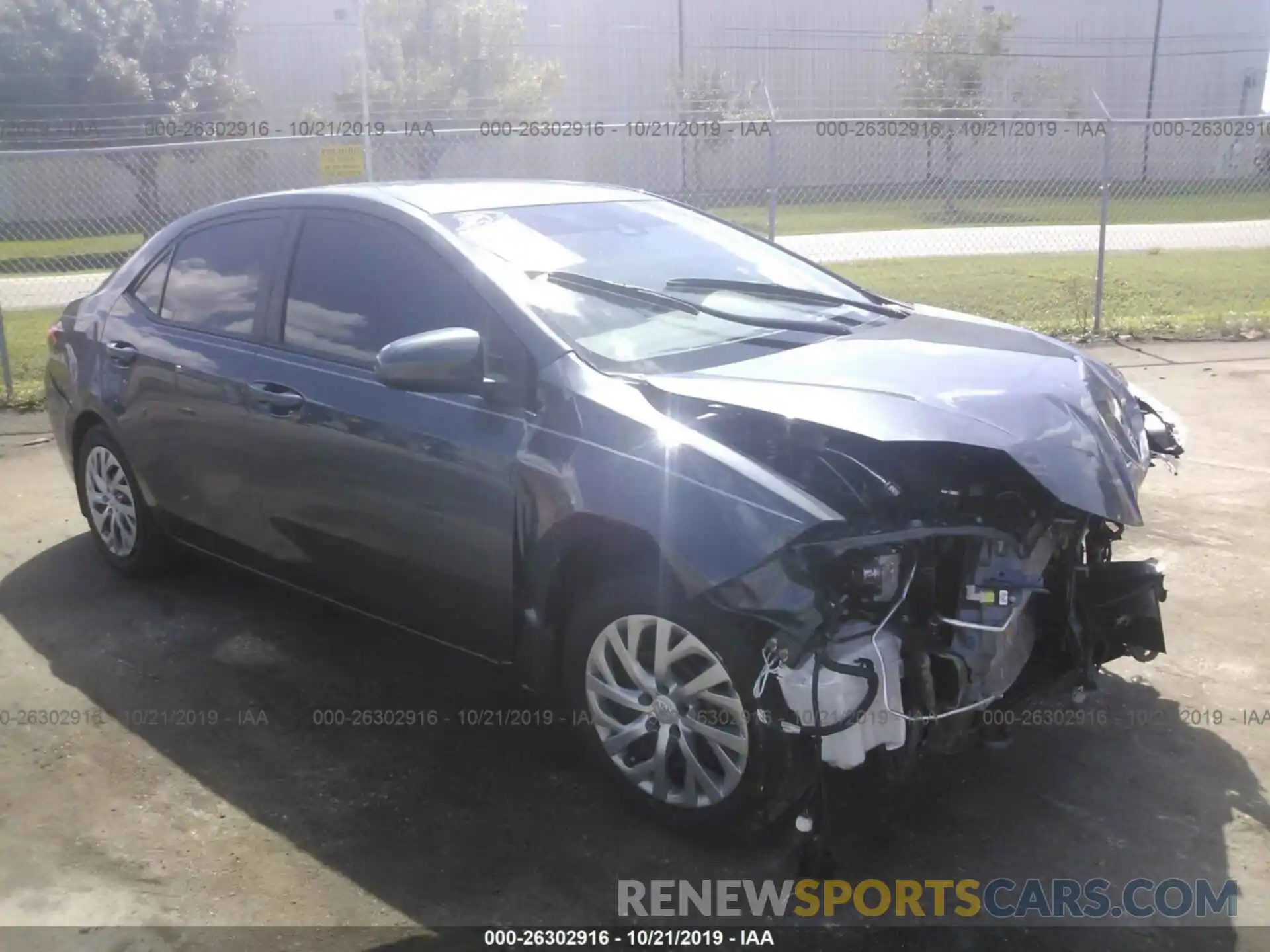 1 Photograph of a damaged car 2T1BURHE4KC153331 TOYOTA COROLLA 2019