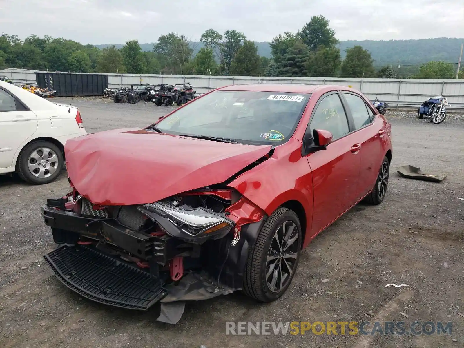 2 Photograph of a damaged car 2T1BURHE4KC155774 TOYOTA COROLLA 2019