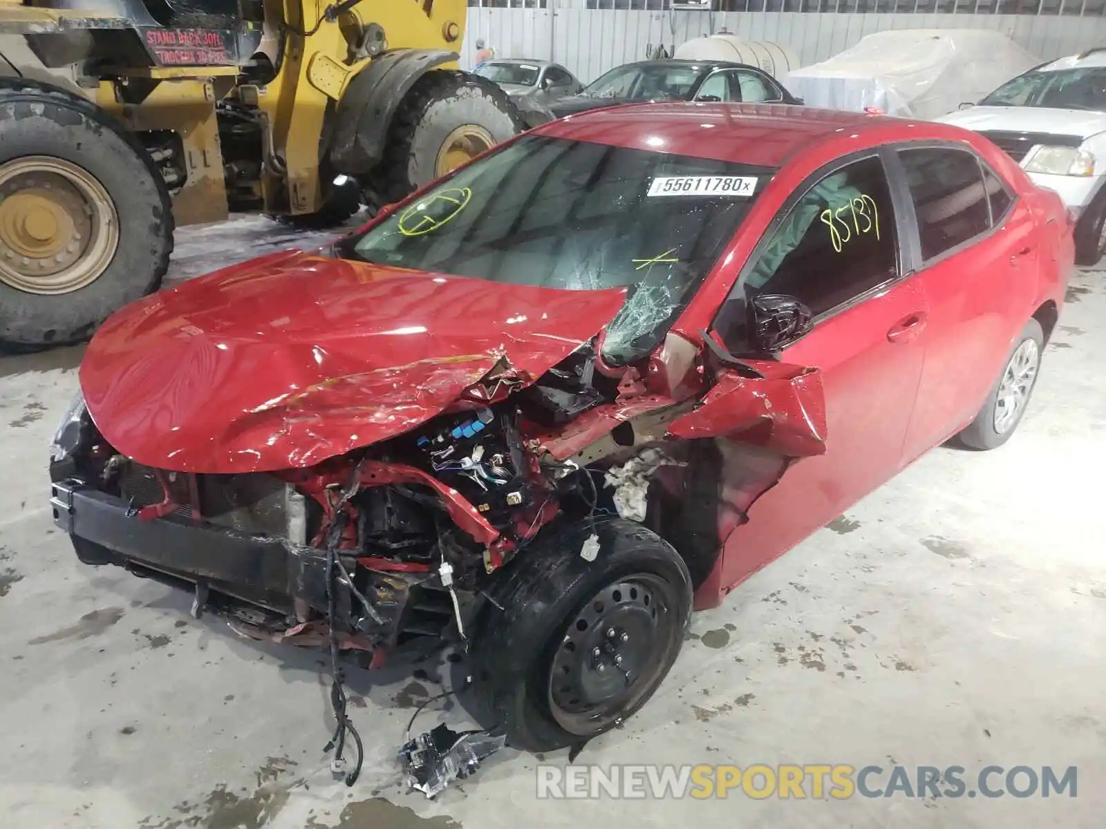 2 Photograph of a damaged car 2T1BURHE4KC157654 TOYOTA COROLLA 2019