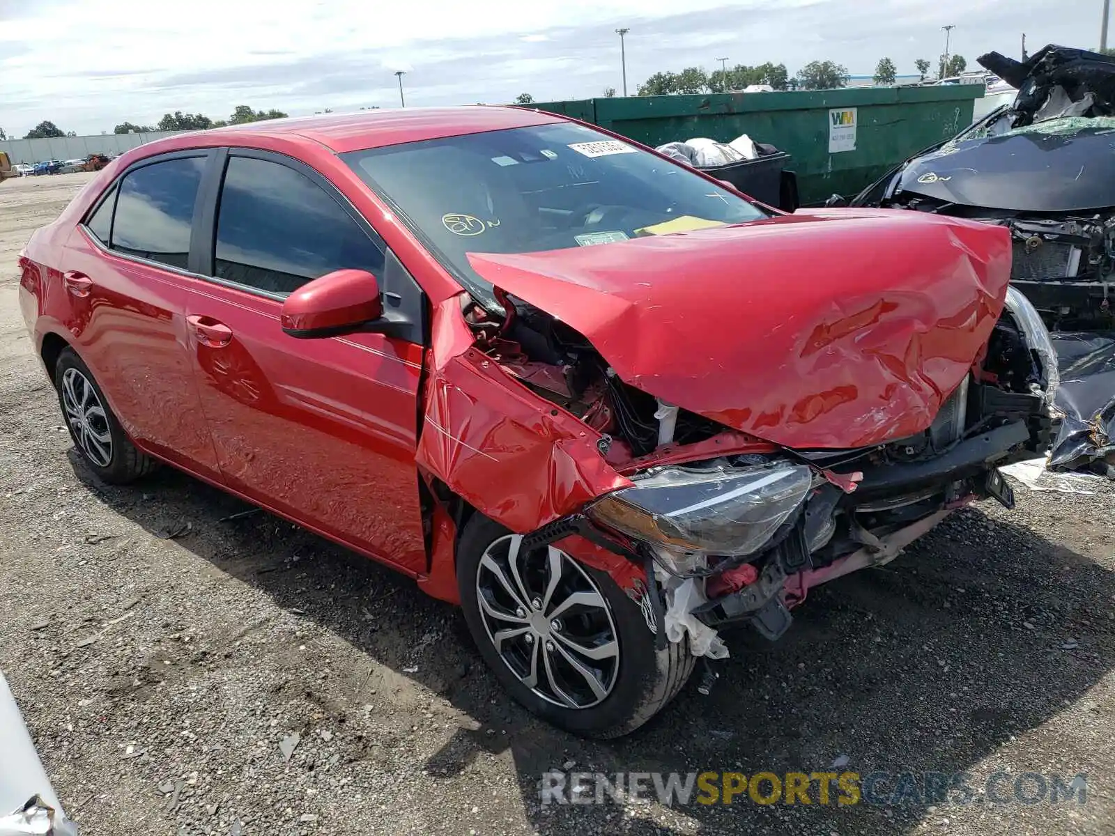 1 Photograph of a damaged car 2T1BURHE4KC159145 TOYOTA COROLLA 2019