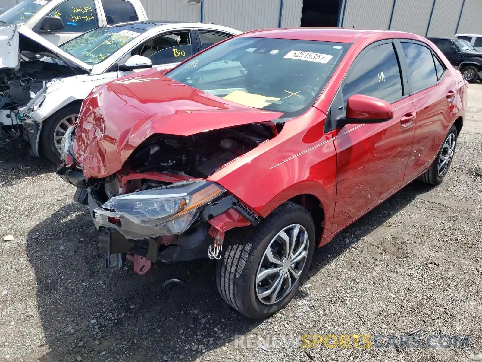 2 Фотография поврежденного автомобиля 2T1BURHE4KC159145 TOYOTA COROLLA 2019