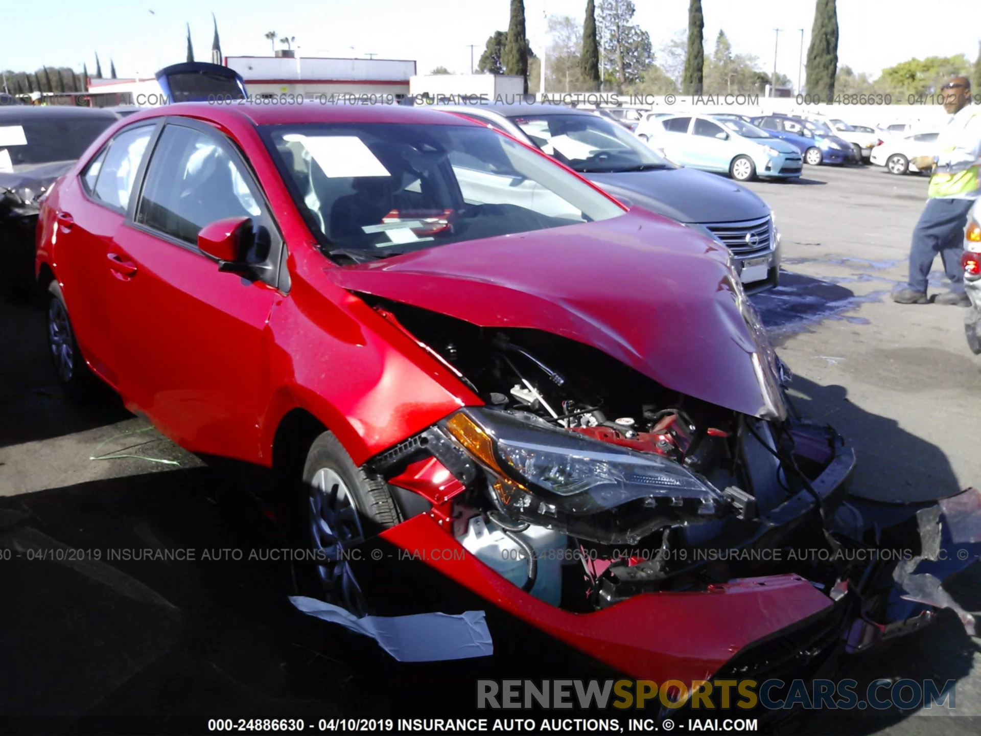 1 Photograph of a damaged car 2T1BURHE4KC159453 TOYOTA COROLLA 2019