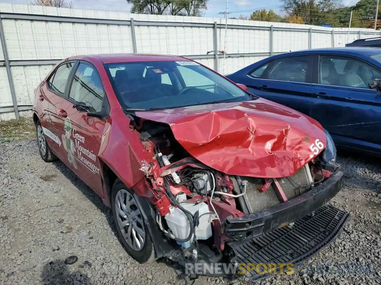 1 Photograph of a damaged car 2T1BURHE4KC159484 TOYOTA COROLLA 2019