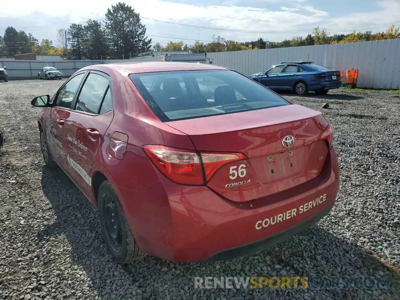 3 Photograph of a damaged car 2T1BURHE4KC159484 TOYOTA COROLLA 2019