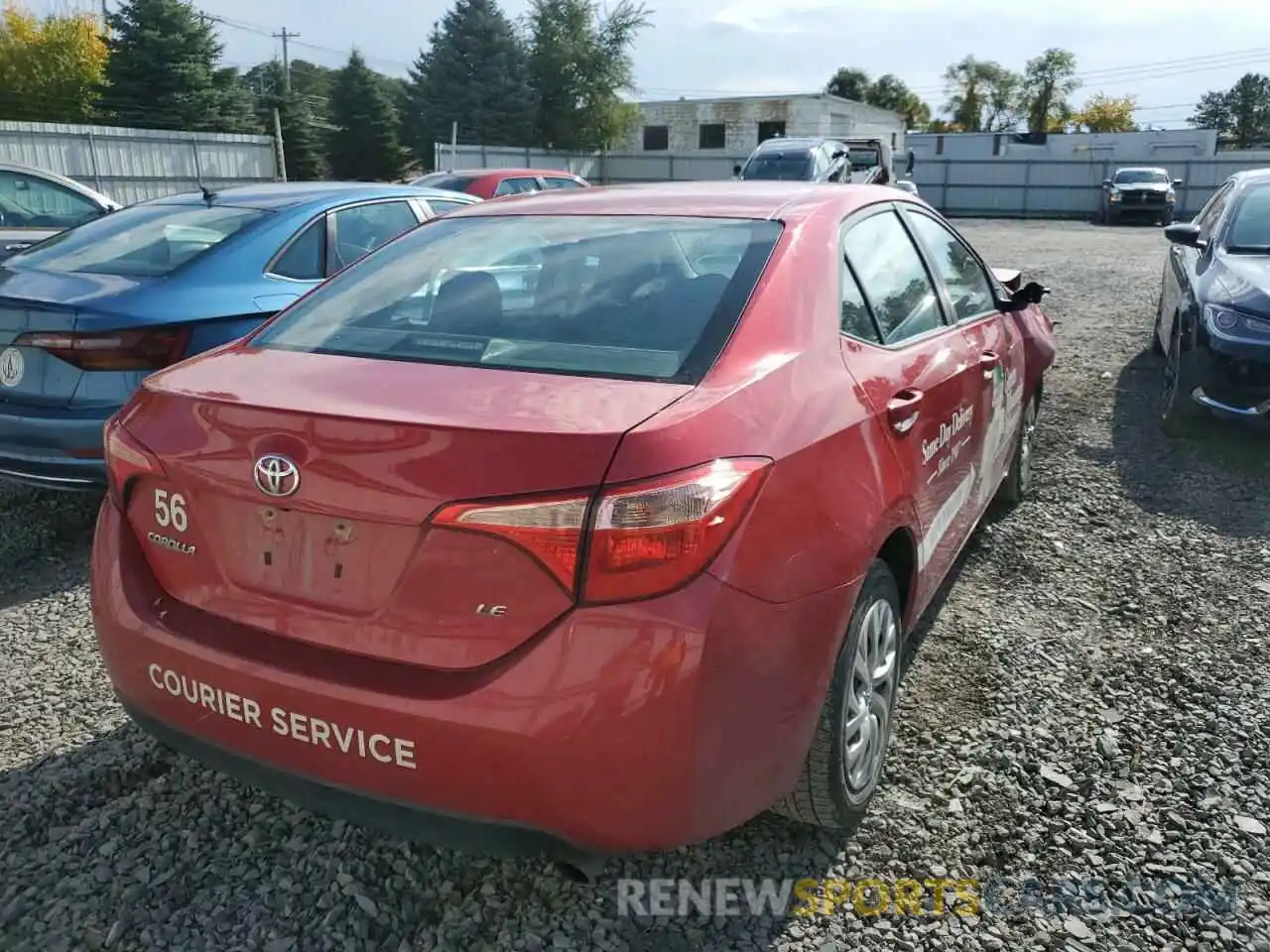 4 Photograph of a damaged car 2T1BURHE4KC159484 TOYOTA COROLLA 2019