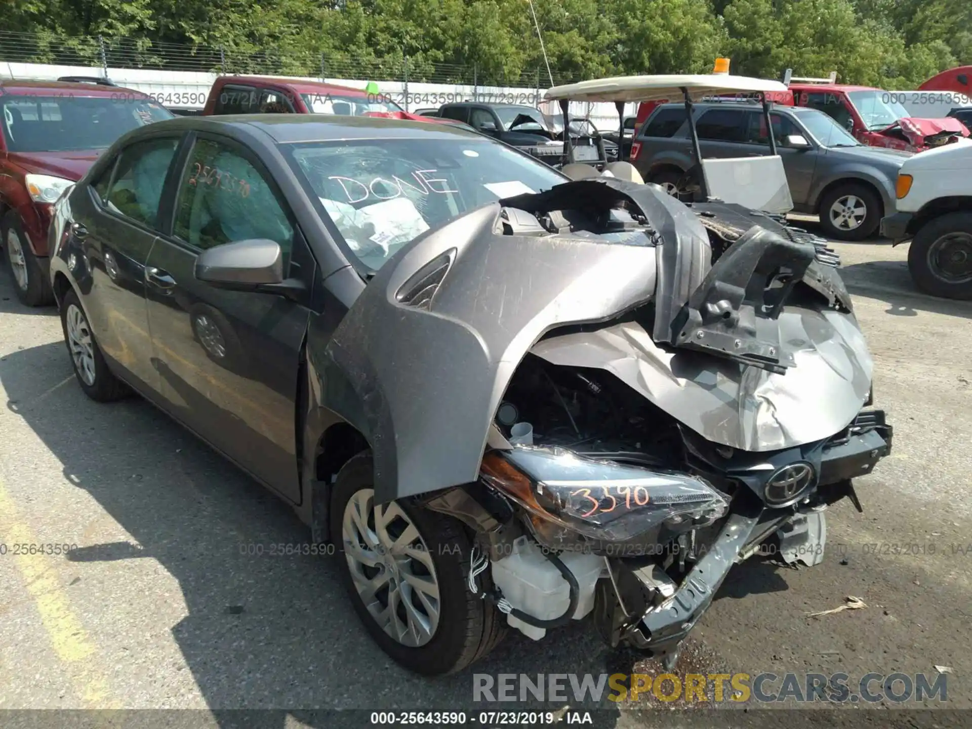 1 Photograph of a damaged car 2T1BURHE4KC159811 TOYOTA COROLLA 2019