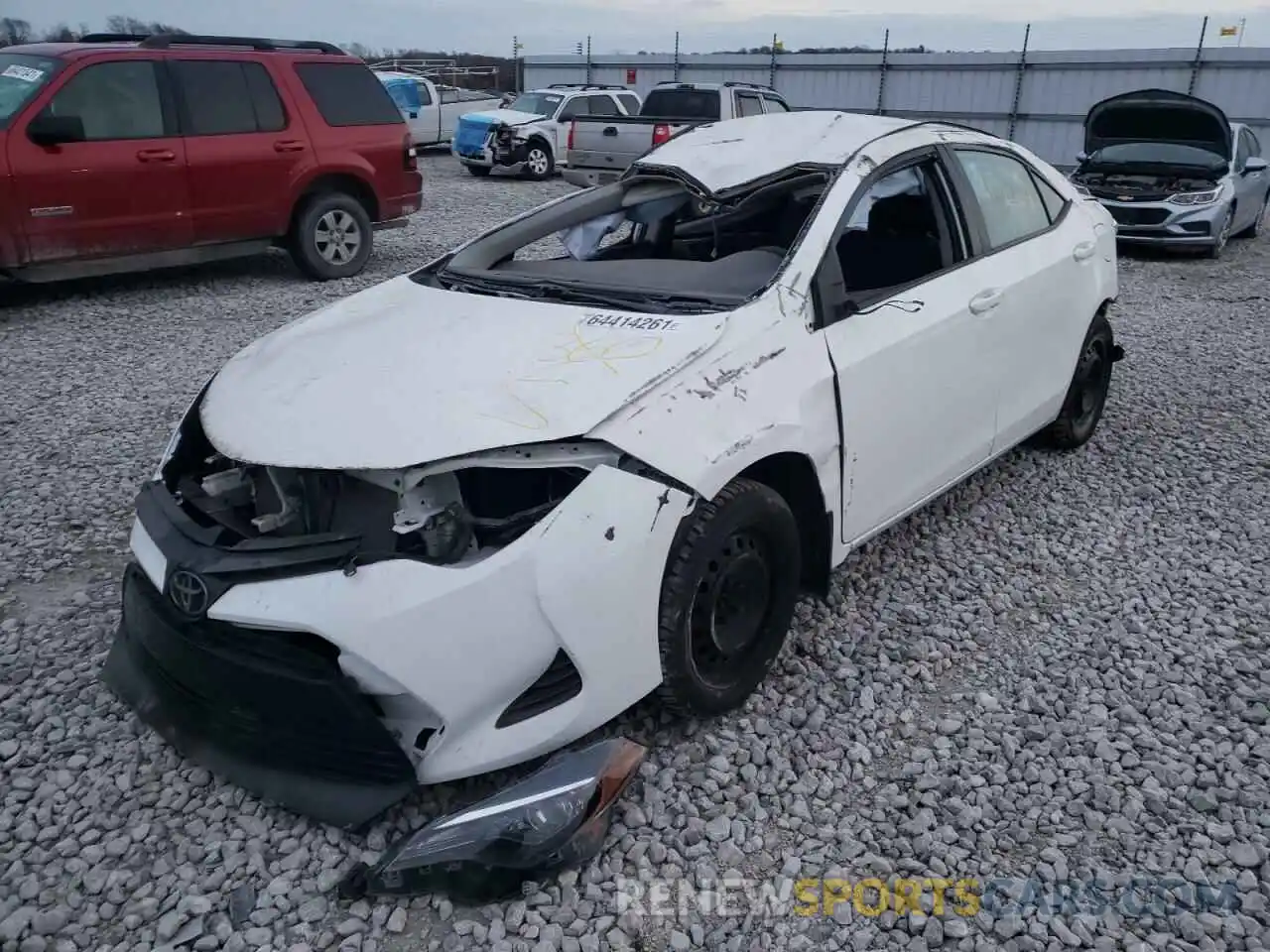 2 Photograph of a damaged car 2T1BURHE4KC160456 TOYOTA COROLLA 2019