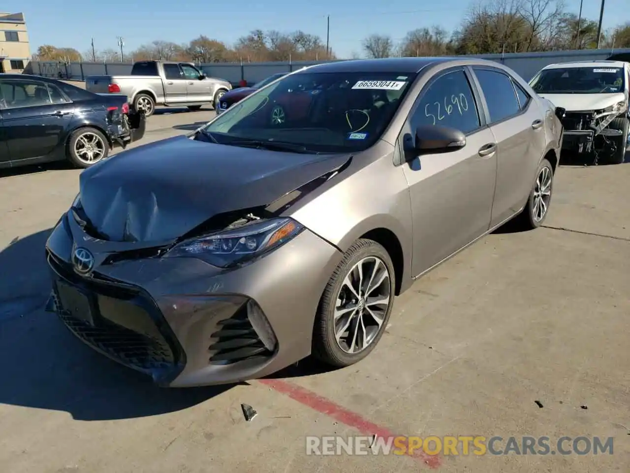 2 Photograph of a damaged car 2T1BURHE4KC162420 TOYOTA COROLLA 2019