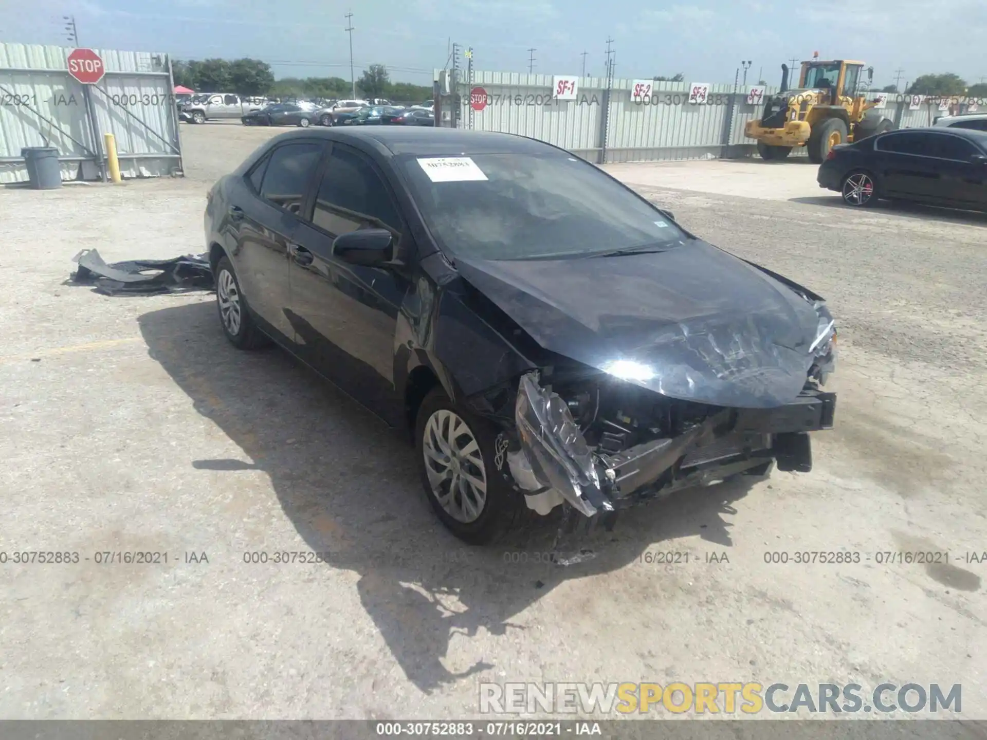 1 Photograph of a damaged car 2T1BURHE4KC163986 TOYOTA COROLLA 2019