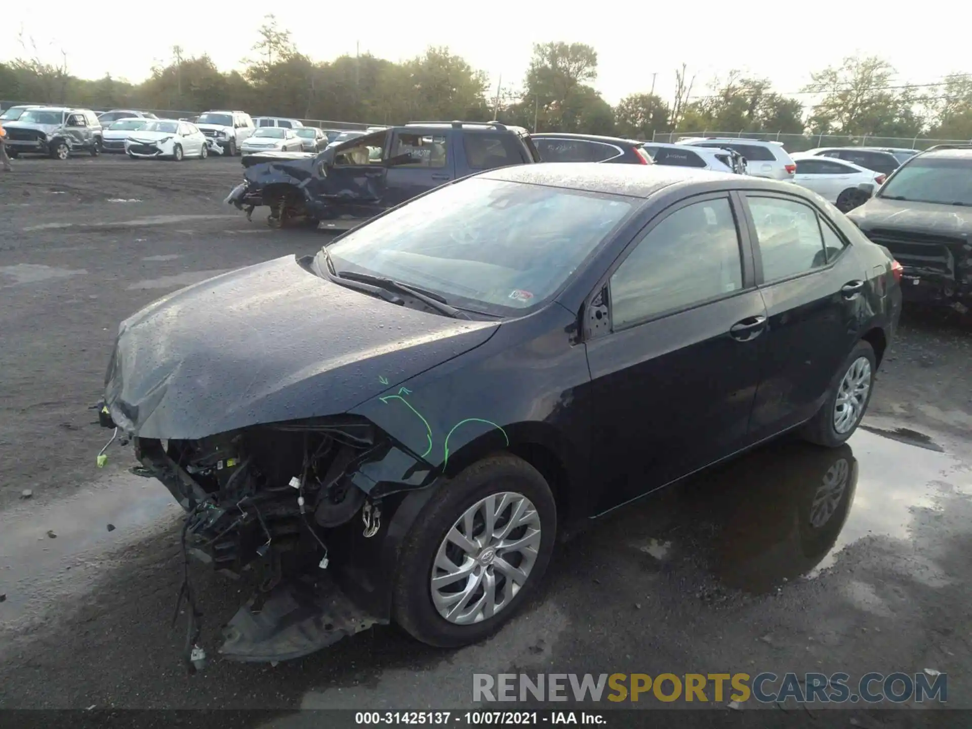 2 Photograph of a damaged car 2T1BURHE4KC164961 TOYOTA COROLLA 2019