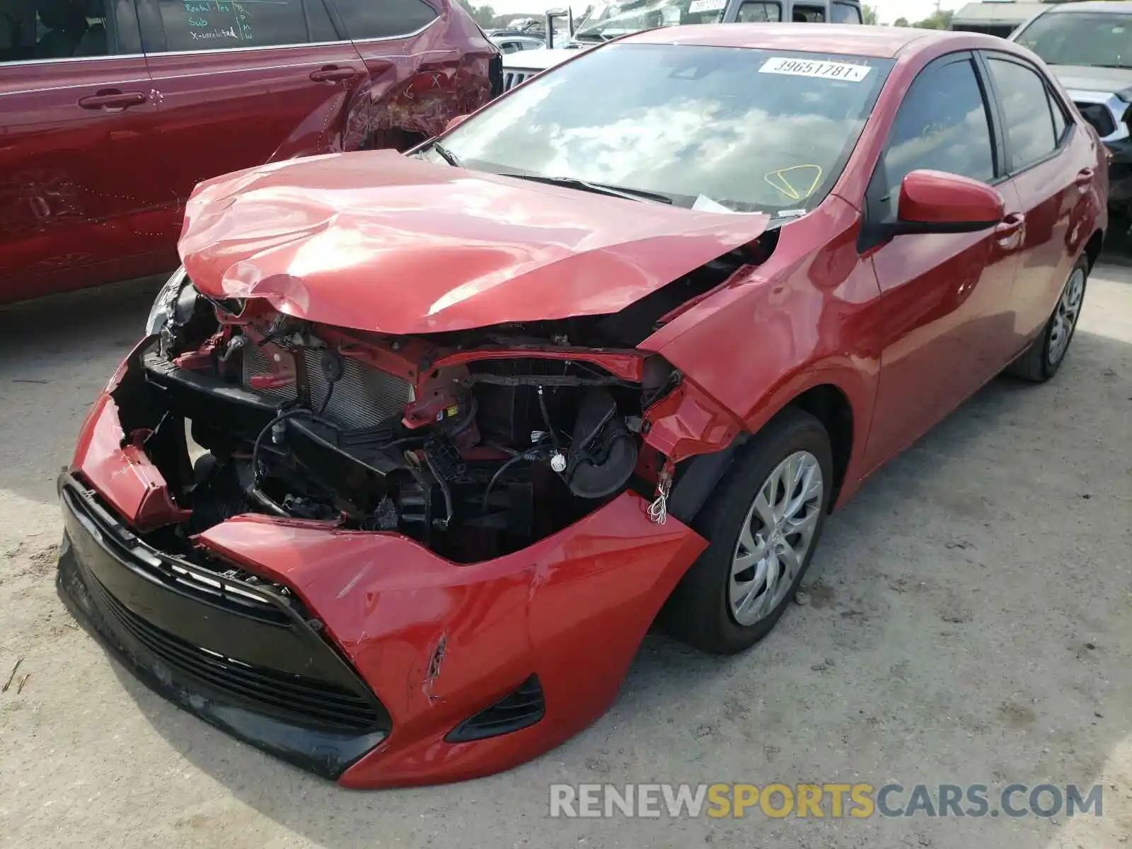 2 Photograph of a damaged car 2T1BURHE4KC167570 TOYOTA COROLLA 2019