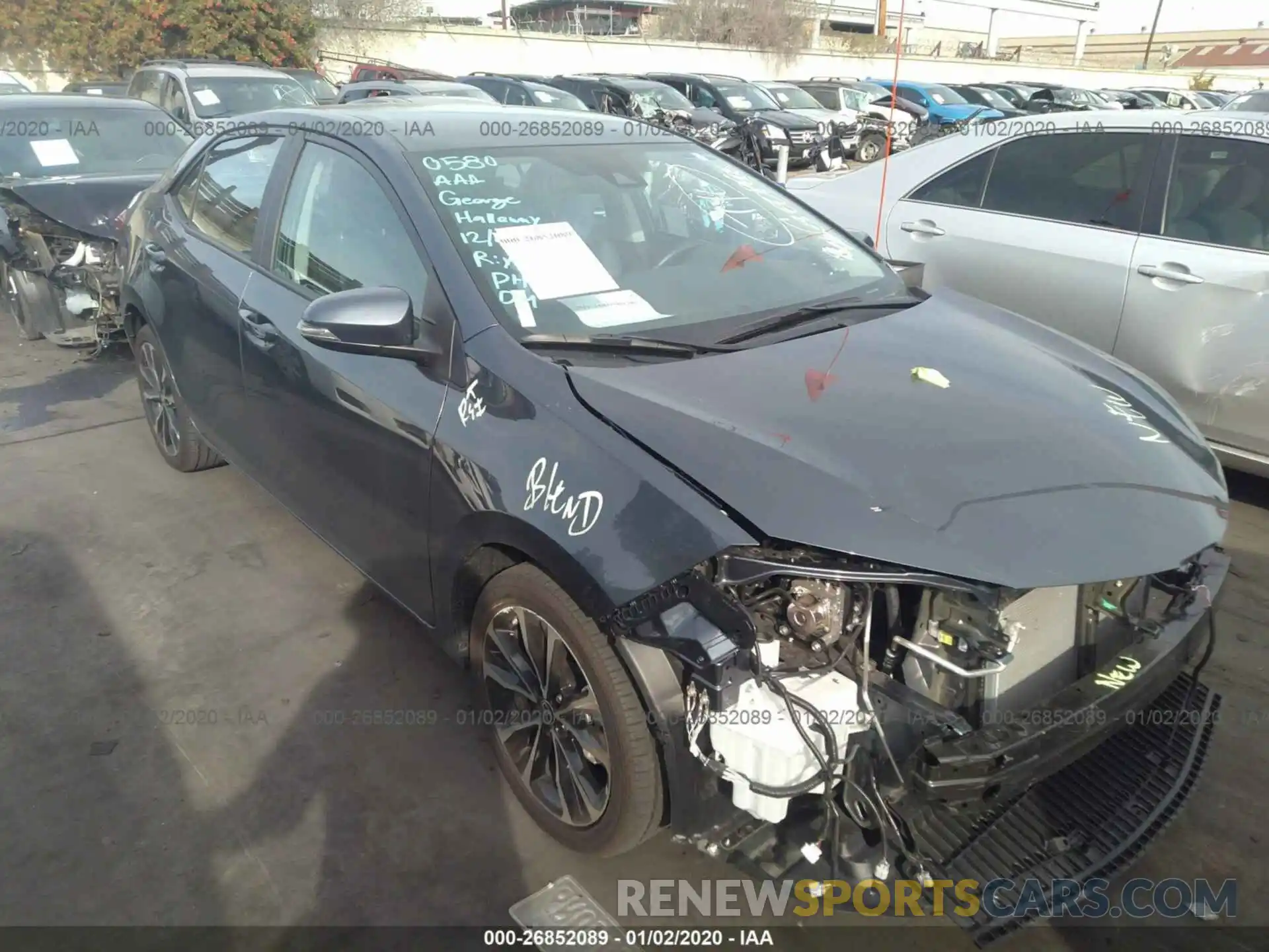 1 Photograph of a damaged car 2T1BURHE4KC168492 TOYOTA COROLLA 2019