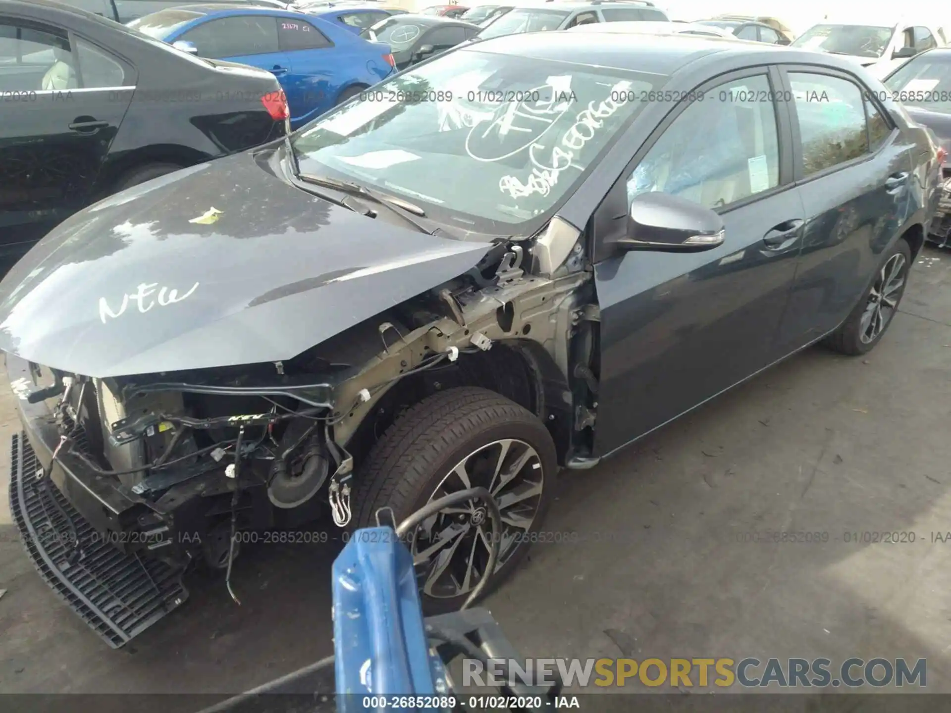 2 Photograph of a damaged car 2T1BURHE4KC168492 TOYOTA COROLLA 2019