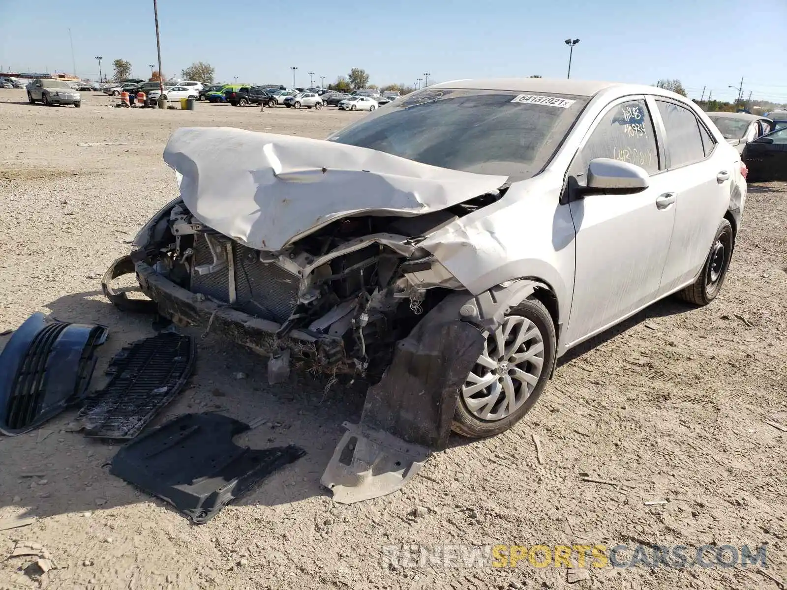 2 Photograph of a damaged car 2T1BURHE4KC171568 TOYOTA COROLLA 2019