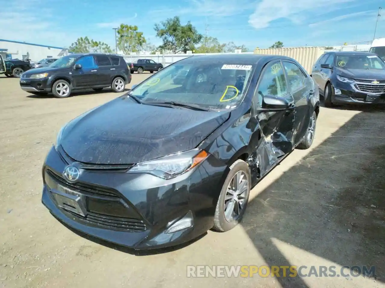 2 Photograph of a damaged car 2T1BURHE4KC172591 TOYOTA COROLLA 2019