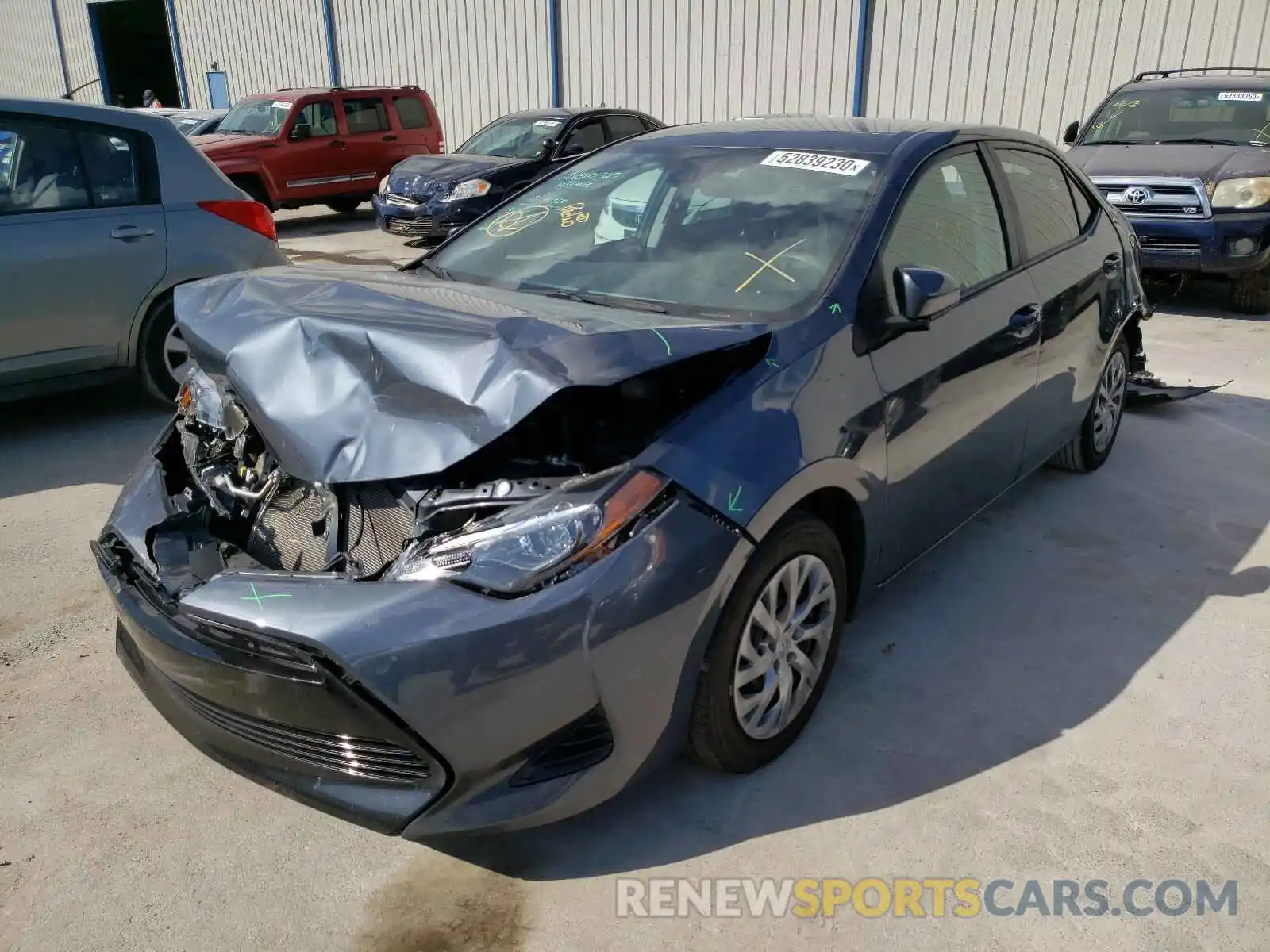 2 Photograph of a damaged car 2T1BURHE4KC172803 TOYOTA COROLLA 2019