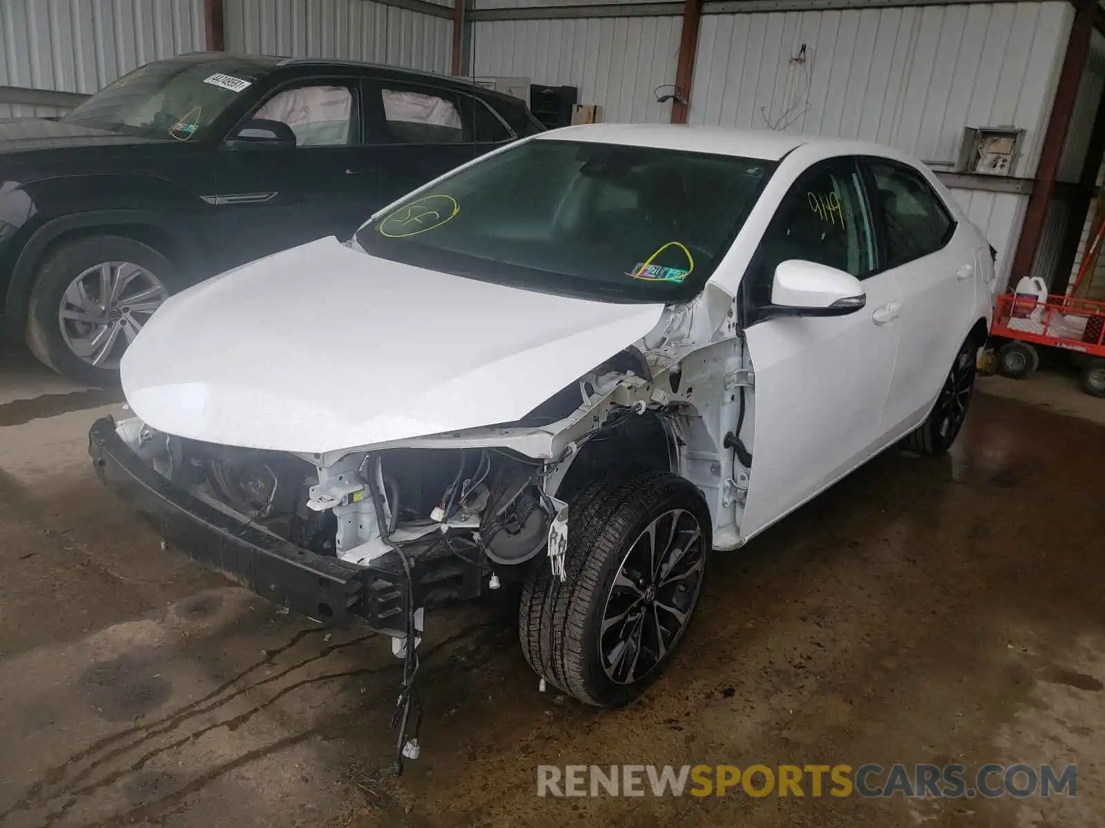 2 Photograph of a damaged car 2T1BURHE4KC173188 TOYOTA COROLLA 2019