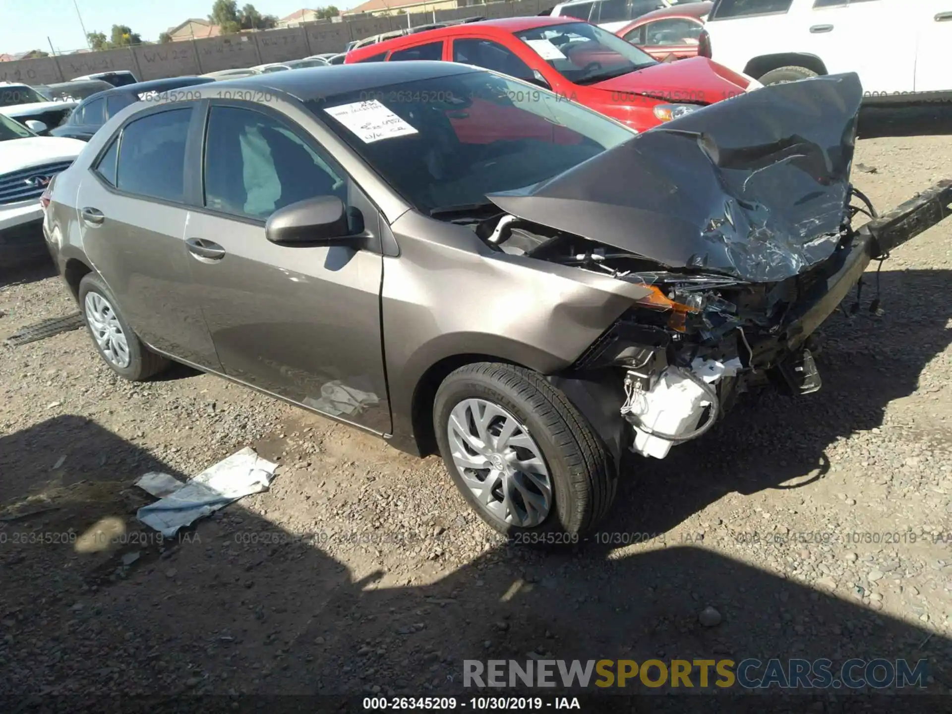 1 Photograph of a damaged car 2T1BURHE4KC173711 TOYOTA COROLLA 2019