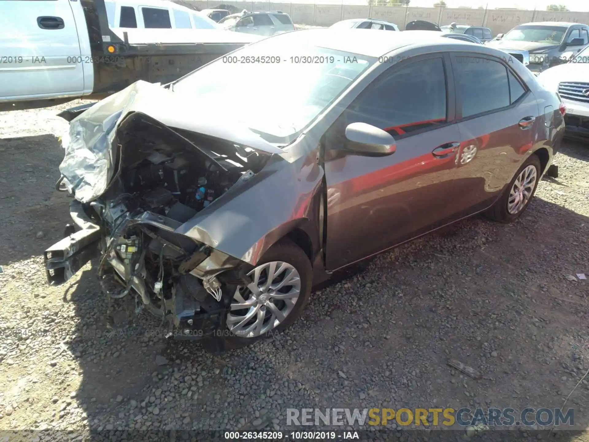 2 Photograph of a damaged car 2T1BURHE4KC173711 TOYOTA COROLLA 2019