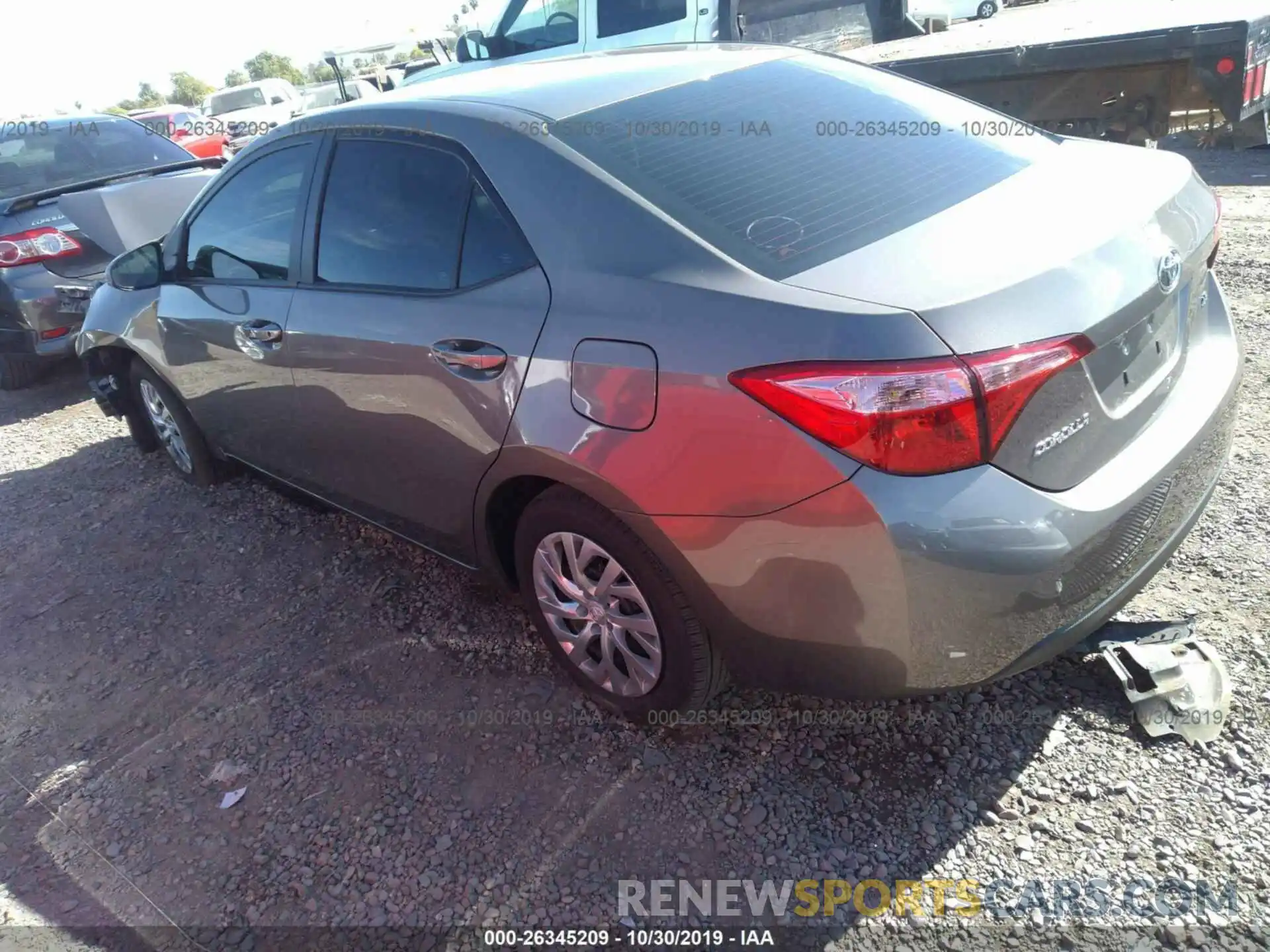 3 Photograph of a damaged car 2T1BURHE4KC173711 TOYOTA COROLLA 2019