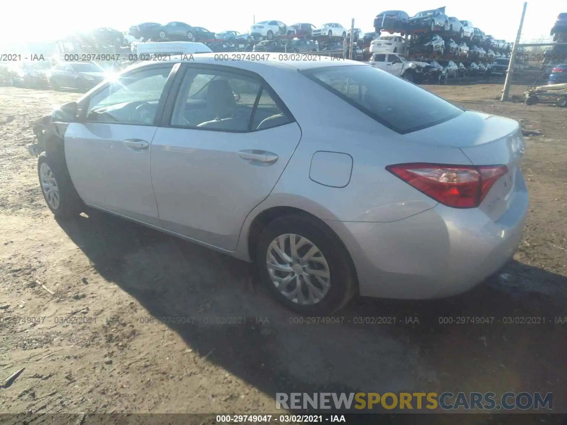 3 Photograph of a damaged car 2T1BURHE4KC174017 TOYOTA COROLLA 2019