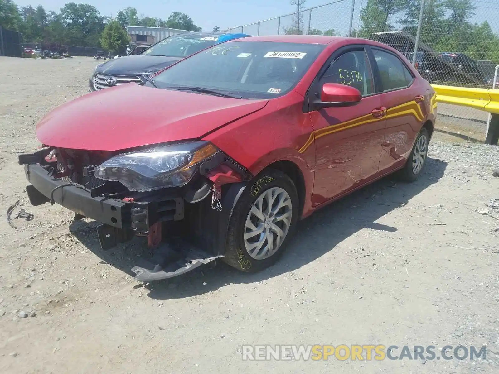 2 Photograph of a damaged car 2T1BURHE4KC176897 TOYOTA COROLLA 2019