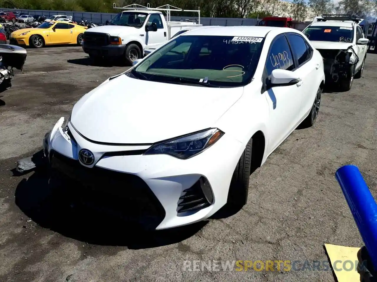 2 Photograph of a damaged car 2T1BURHE4KC178598 TOYOTA COROLLA 2019