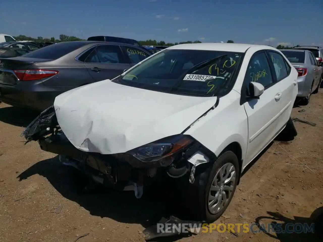 2 Photograph of a damaged car 2T1BURHE4KC180142 TOYOTA COROLLA 2019