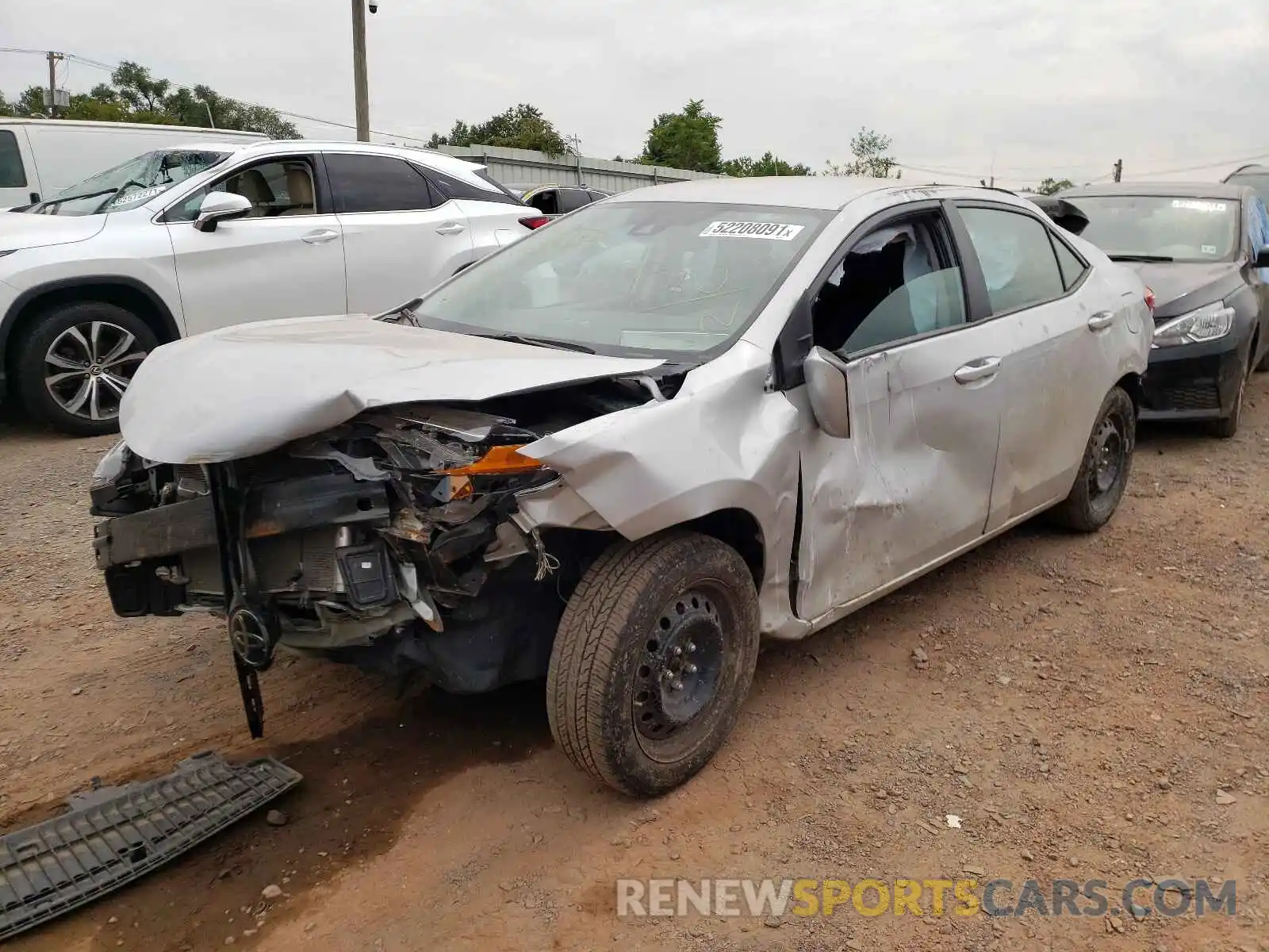 2 Photograph of a damaged car 2T1BURHE4KC180951 TOYOTA COROLLA 2019