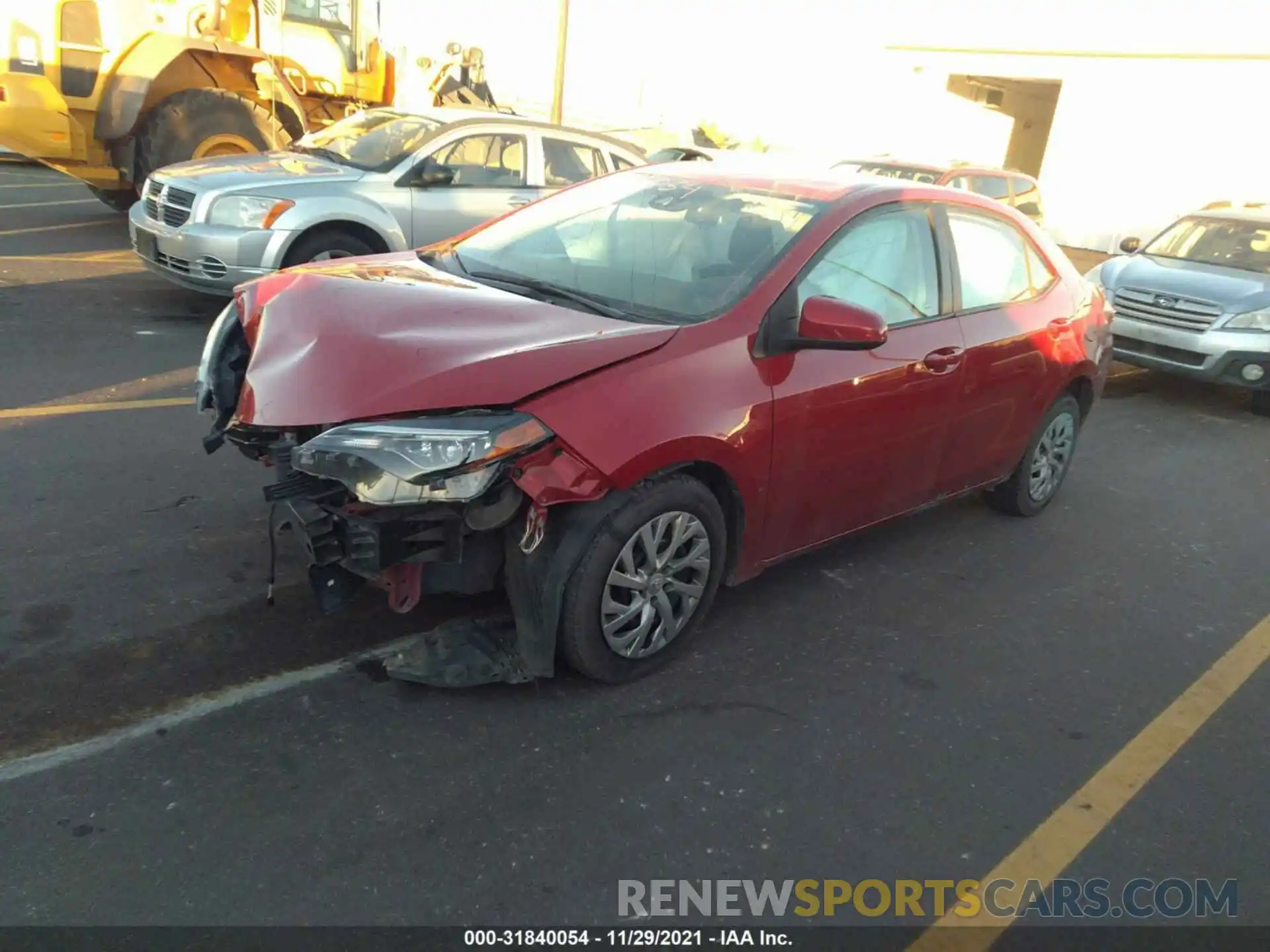 2 Photograph of a damaged car 2T1BURHE4KC182490 TOYOTA COROLLA 2019