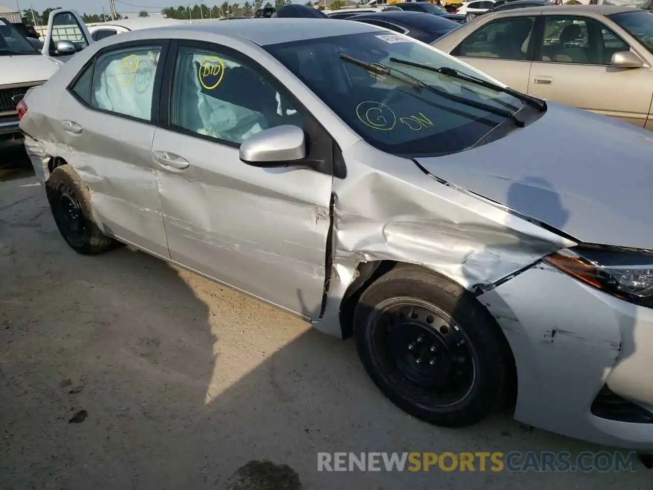 9 Photograph of a damaged car 2T1BURHE4KC185261 TOYOTA COROLLA 2019