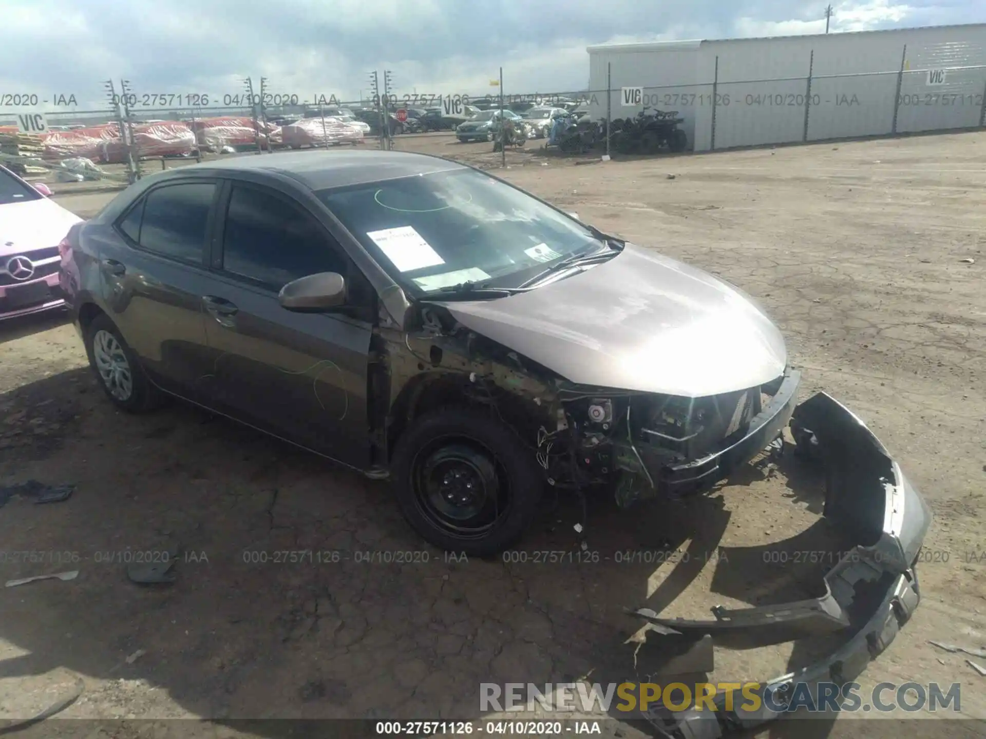 1 Photograph of a damaged car 2T1BURHE4KC186104 TOYOTA COROLLA 2019