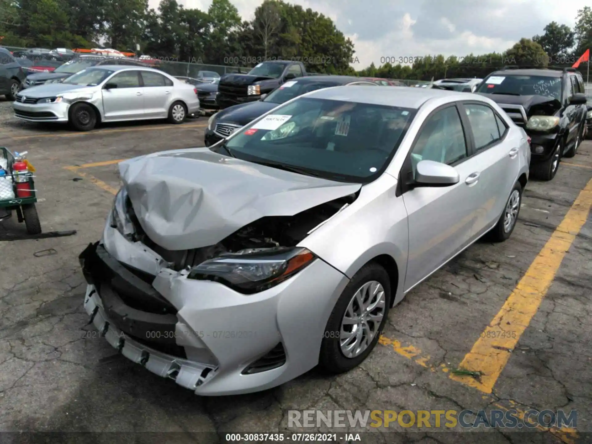 2 Photograph of a damaged car 2T1BURHE4KC187284 TOYOTA COROLLA 2019