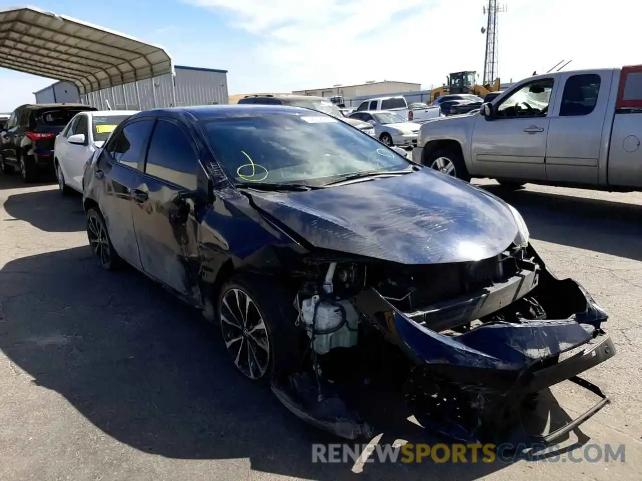 1 Photograph of a damaged car 2T1BURHE4KC187303 TOYOTA COROLLA 2019