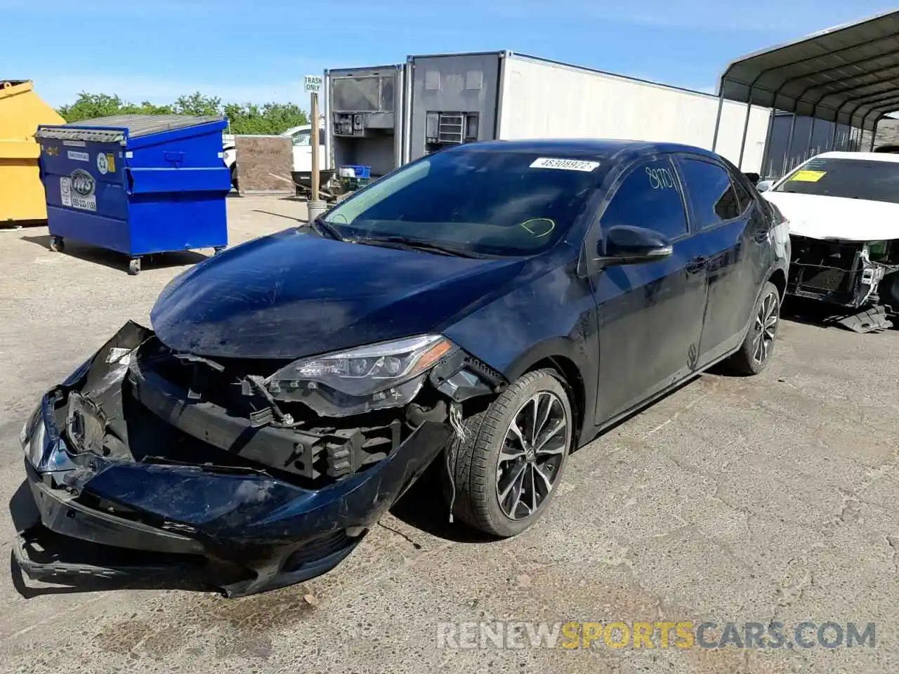 2 Photograph of a damaged car 2T1BURHE4KC187303 TOYOTA COROLLA 2019