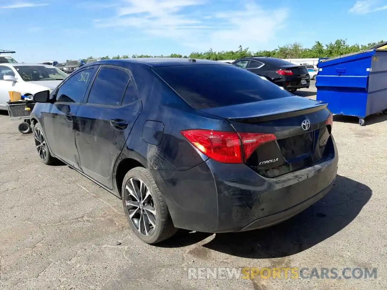 3 Photograph of a damaged car 2T1BURHE4KC187303 TOYOTA COROLLA 2019