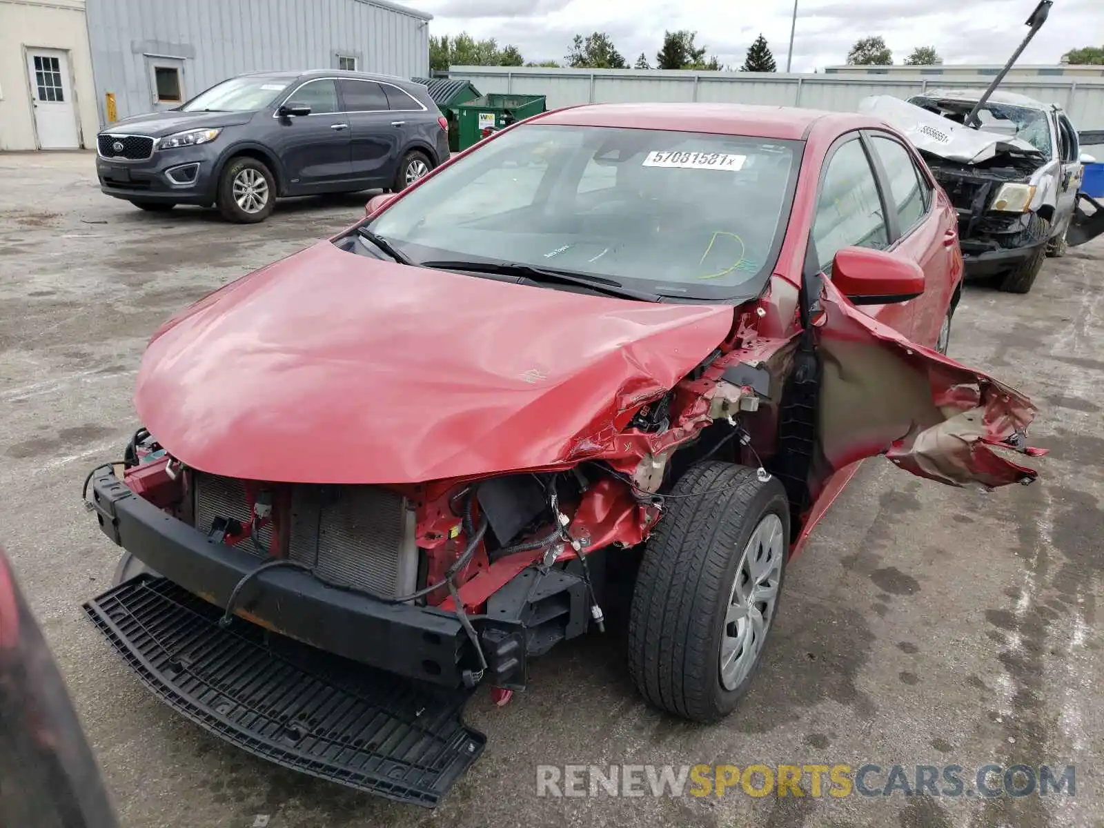 2 Photograph of a damaged car 2T1BURHE4KC194526 TOYOTA COROLLA 2019