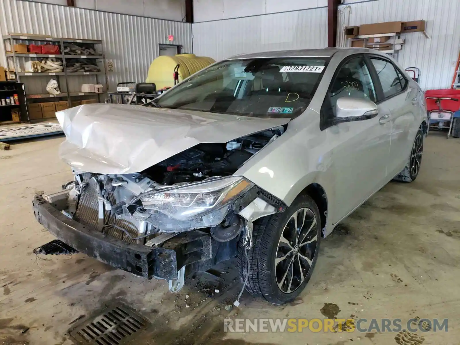 2 Photograph of a damaged car 2T1BURHE4KC194669 TOYOTA COROLLA 2019