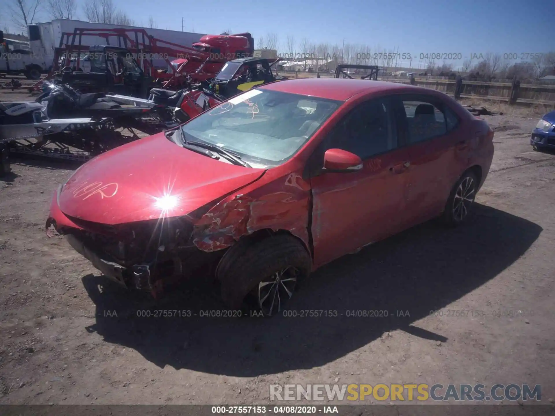 2 Photograph of a damaged car 2T1BURHE4KC197779 TOYOTA COROLLA 2019