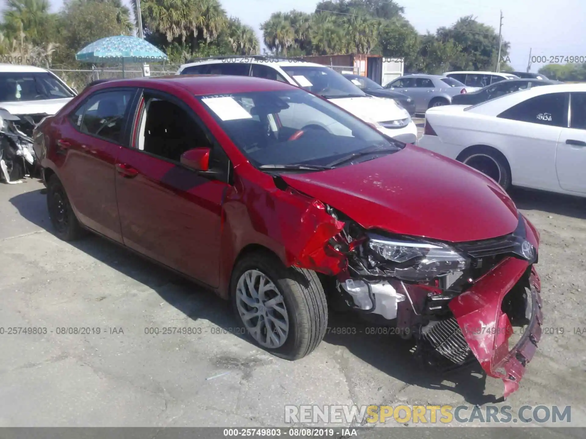 1 Photograph of a damaged car 2T1BURHE4KC199824 TOYOTA COROLLA 2019