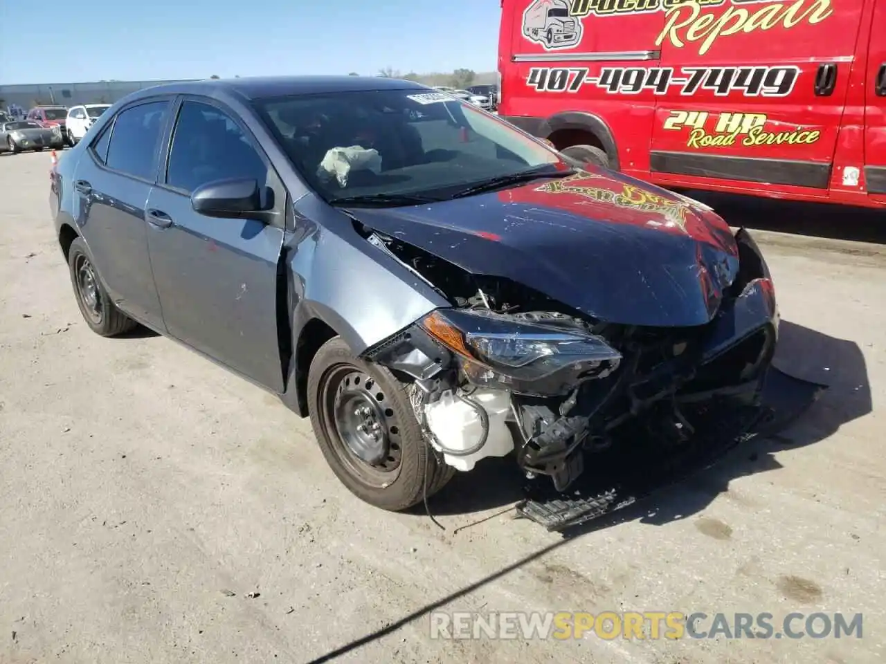 1 Photograph of a damaged car 2T1BURHE4KC202575 TOYOTA COROLLA 2019