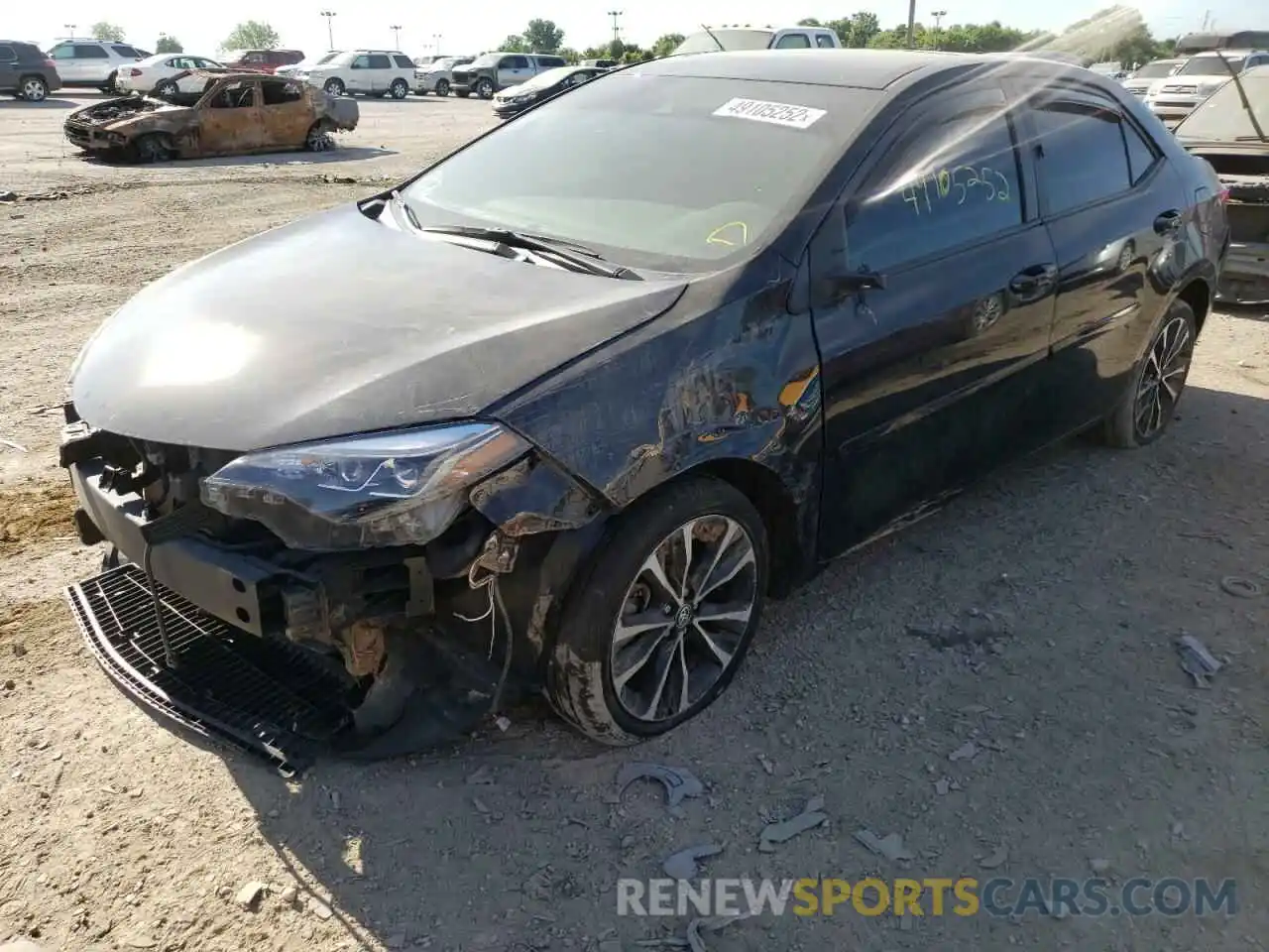 2 Photograph of a damaged car 2T1BURHE4KC203757 TOYOTA COROLLA 2019